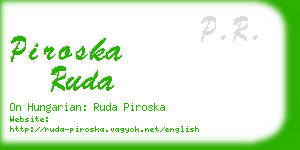 piroska ruda business card